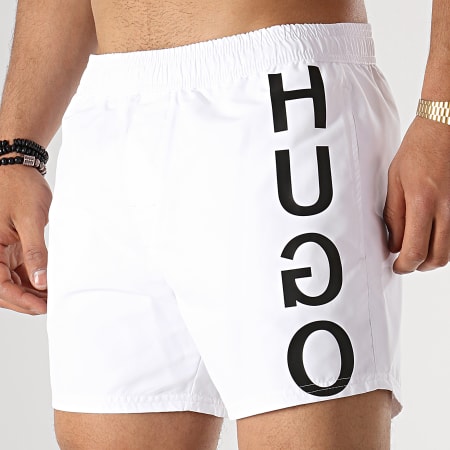 HUGO - Short De Bain Reverse Logo Gonave 50412381 Blanc