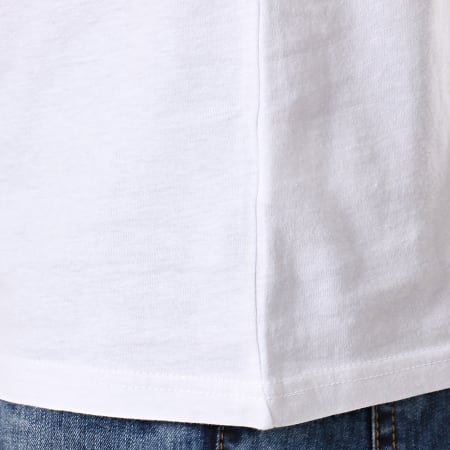 Jurassic Park - Tee Shirt Classic Logo Ringer Blanc