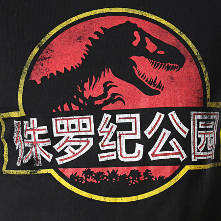 Jurassic Park - Tee Shirt Chinese Logo Noir