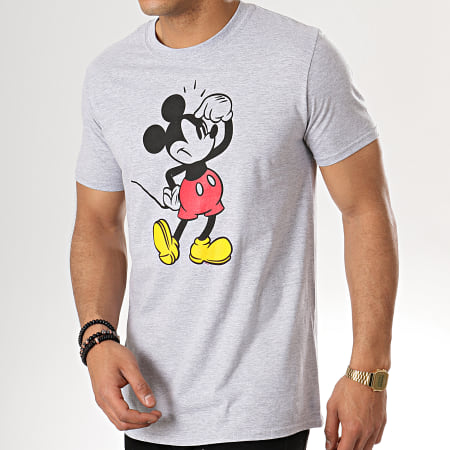 Mickey - Tee Shirt Annoying Face Gris Chiné