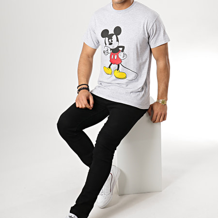 Mickey - Tee Shirt Angry Face Gris Chiné