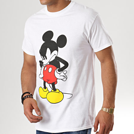 Mickey - Tee Shirt Mad Face Blanc