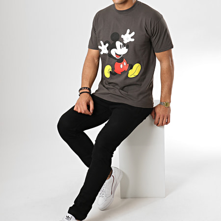 Mickey - Tee Shirt Exciting Face Gris Anthracite