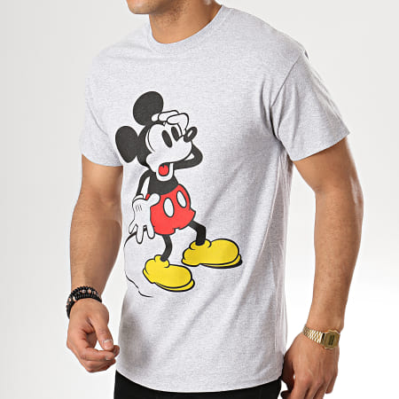 Mickey - Tee Shirt Confusing Face Gris Chiné