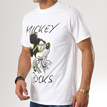 Mickey - Tee Shirt Mickey Rocks Blanc