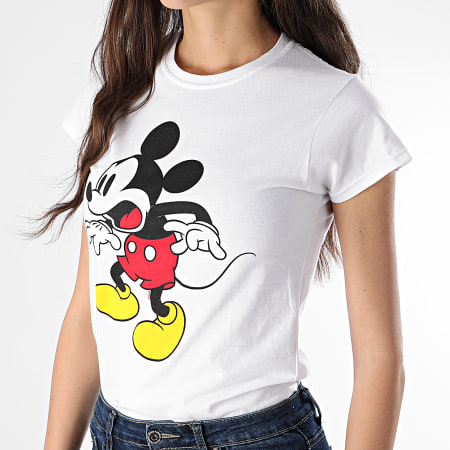 Mickey - Tee Shirt Femme Shocking Face Blanc