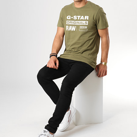 G-Star - Tee Shirt Graphic 8 D14143-336 Vert Kaki