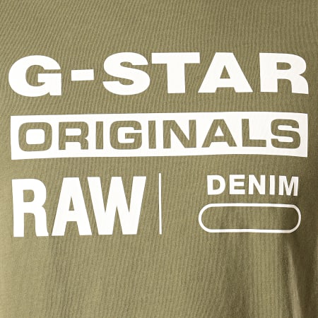 G-Star - Tee Shirt Graphic 8 D14143-336 Vert Kaki