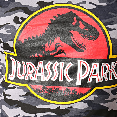 Jurassic Park - Tee Shirt MEJUPAMTS002 Gris Camouflage