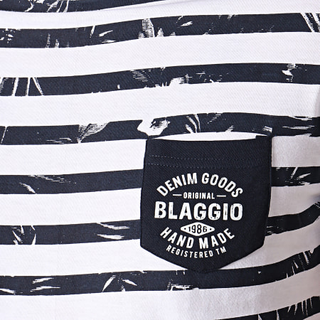 La Maison Blaggio - Tee Shirt Mali Blanc Bleu Marine