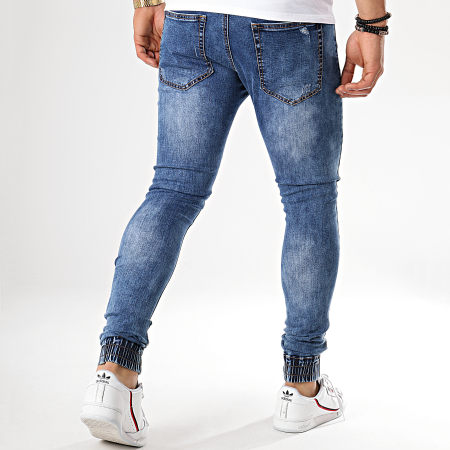 LBO - Jogger Pant Skinny Jeans Avec Dechirures LC20180426-1D Denim Bleu Medium