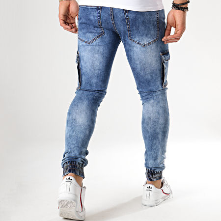 LBO - Jogger Pant Skinny Jeans Cargo LC20180426-1P Denim Bleu Medium