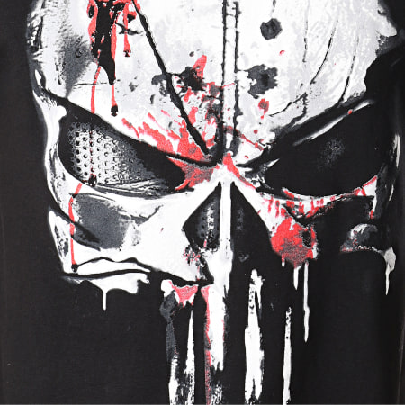 Marvel - Camiseta Bloody Skull Negra