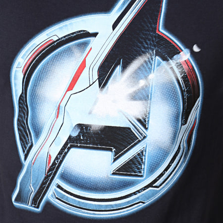 Avengers - Tee Shirt Optic Logo Bleu Marine