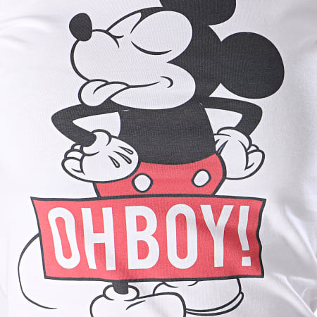 Mickey - Tee Shirt Femme Oh Boy Blanc 