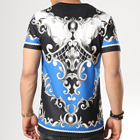 Uniplay - Tee Shirt T609 Noir Blanc Renaissance Bleu Clair
