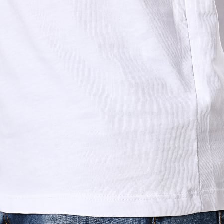 Uniplay - Tee Shirt UY382 Blanc Orange Fluo