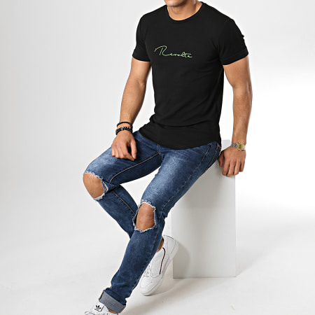 Uniplay - Tee Shirt Oversize  UY360 Noir Vert
