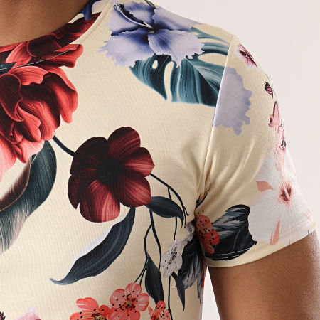 Uniplay - Tee Shirt Oversize T600 Jaune Floral