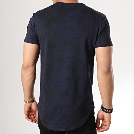 Berry Denim - Tee Shirt Oversize T5216 Bleu Marine Serpent
