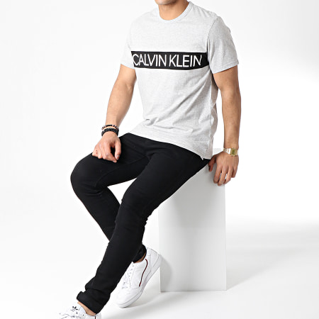 Calvin Klein - Tee Shirt NM1656E Gris Chiné