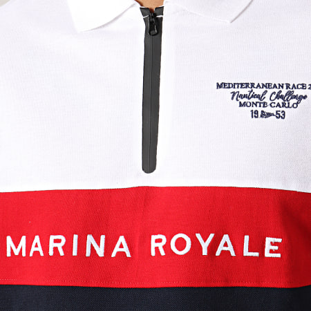 Geographical Norway - Polo Manches Courtes Kartimi Blanc Rouge Noir