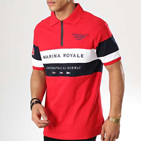 Geographical Norway - Polo Manches Courtes Kartimi Rouge 