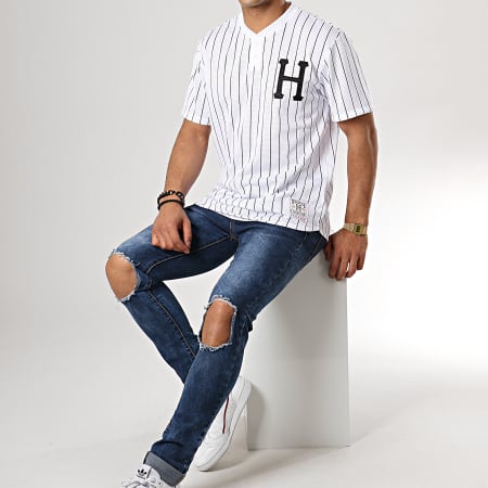 HUF - Tee Shirt Oversize Bronx Blanc Noir