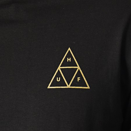 HUF - Tee Shirt Manches Longues Prestige Triple Triangle Noir
