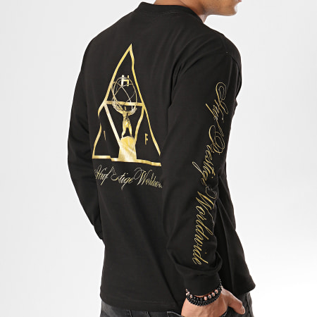HUF - Tee Shirt Manches Longues Prestige Triple Triangle Noir