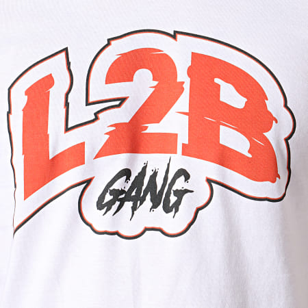 L2B Gang - Tee Shirt Logo Blanc Rouge