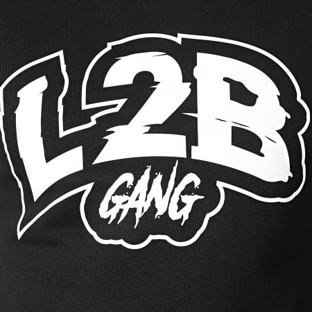 L2B Gang - Felpa con logo a girocollo nero