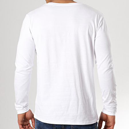 L2B Gang - Tee Shirt Manches Longues Logo Blanc Noir