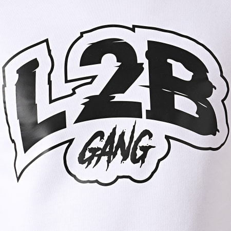 L2B Gang - Sweat Crewneck Logo Blanc Noir