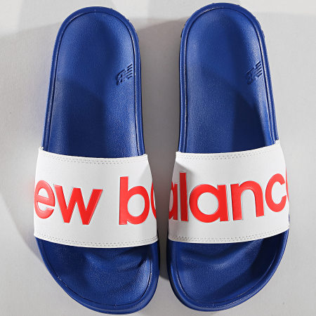 New Balance - Claquettes F200 725481-60 Bleu Roi Blanc Rouge