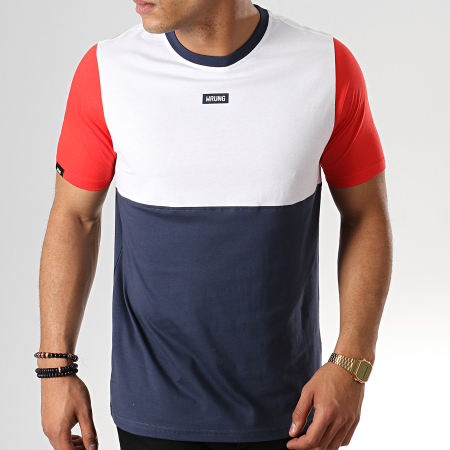 Wrung - Tee Shirt Blocks Bleu Marine Blanc Rouge