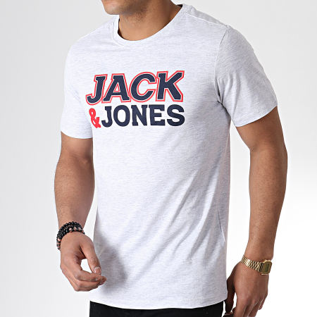 Jack And Jones - Tee Shirt Nine Gris Chiné 