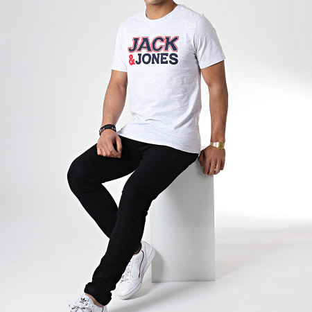 Jack And Jones - Tee Shirt Nine Gris Chiné 