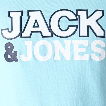 Jack And Jones - Tee Shirt Nine Bleu Clair 