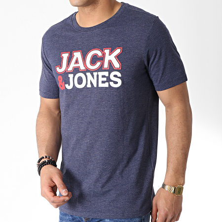 Jack And Jones - Tee Shirt Nine Bleu Marine 