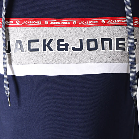 Jack And Jones - Sweat Capuche Mashit Bleu Marine