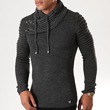 Paname Brothers - Pull 400 Gris Anthracite