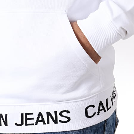 Calvin Klein - Sweat Capuche Institutionnal Logo 2470 Blanc