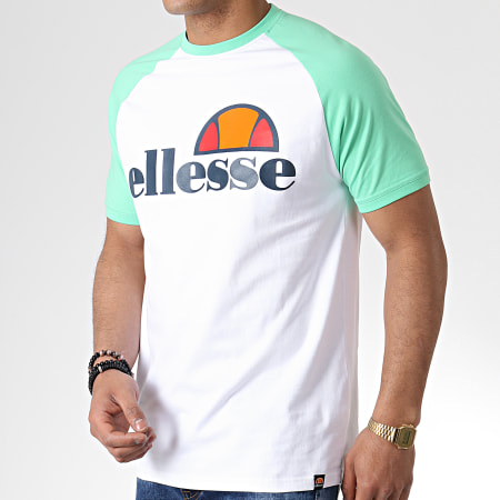 Ellesse - Tee Shirt Raglan Cassina SHB00629 Vert Clair Blanc