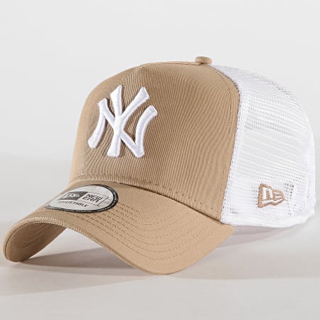 New Era - Casquette Trucker League Essential New York Yankees 11946169 Beige Blanc