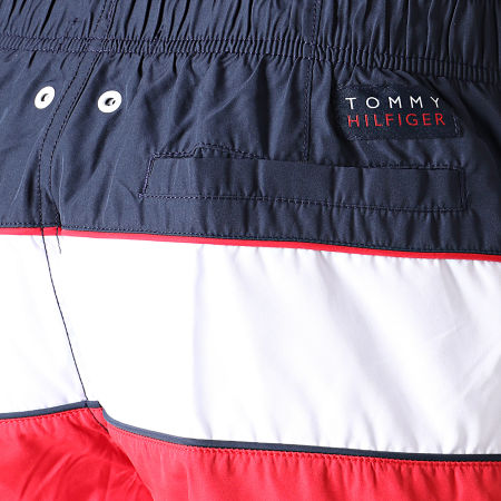Tommy Hilfiger - Short De Bain Medium Drawstring 1116 Rouge Blanc Bleu Marine 
