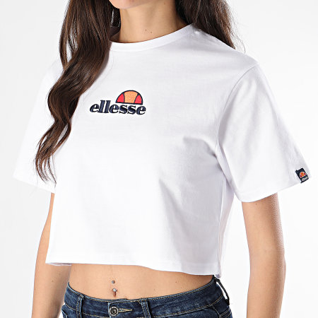 Ellesse - Tee Shirt Crop Femme Fireball SGB06838 Blanc