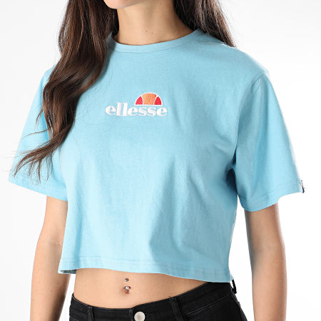 Ellesse - Tee Shirt Crop Femme Fireball SGB06838 Bleu Clair