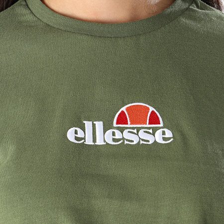 Ellesse - Tee Shirt Crop Femme Fireball SGB06838 Vert Kaki