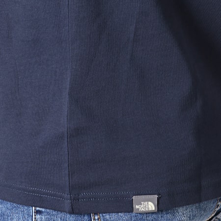 The North Face - Tee Shirt Woodcut A3G1 Bleu Marine Rouge